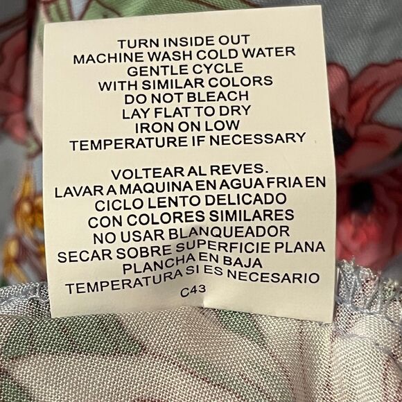 Luxology Sky Blue Floral Flowy Boho Chic Spring Summer Dress Size Small NWT - Picture 7 of 7